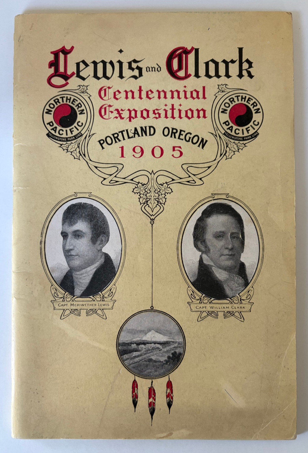 1905 Northern Pacific Railway Lewis and Clark Exposition Foldout Map Guidebook