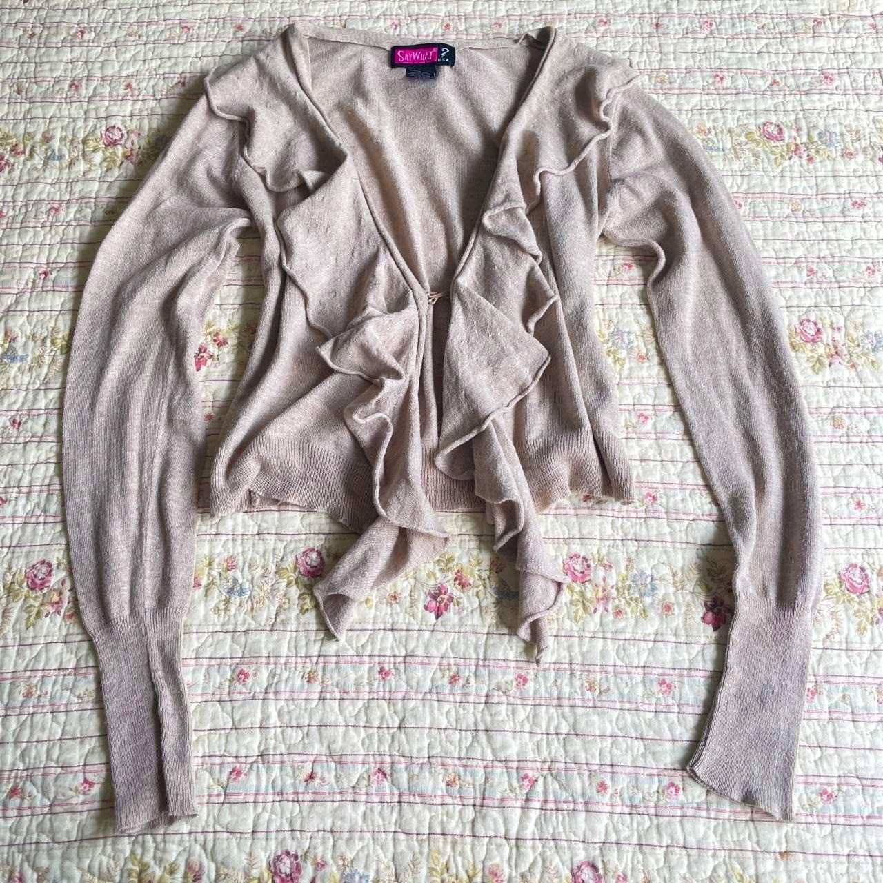 Y2K fairycore beige cardigan