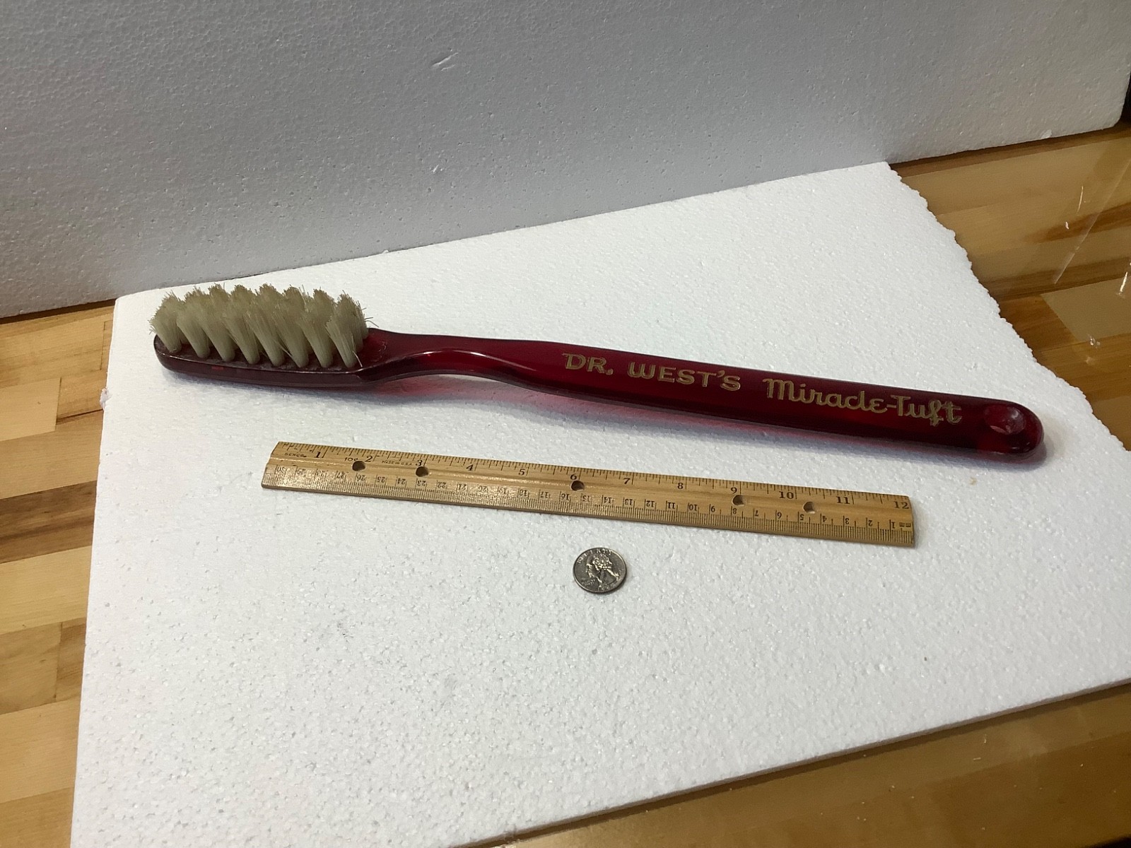 HUGE  1950s VINTAGE Promo DR WEST'S GERM FIGHTER TOOTHBRUSH ADVERTISING 17 1/2