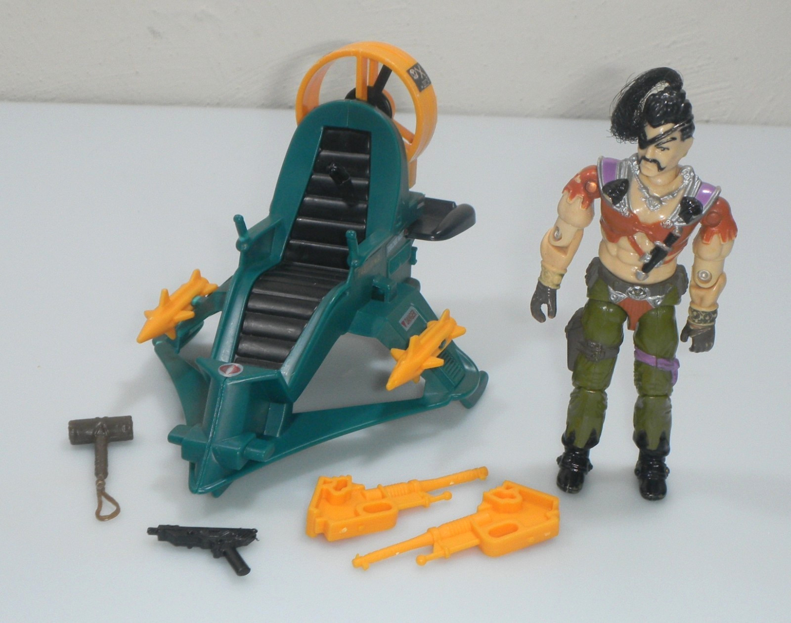 Vintage 1987 Zanzibar Air Skiff G.I. GI Joe Cobra Dreadnok 99% Complete Figure