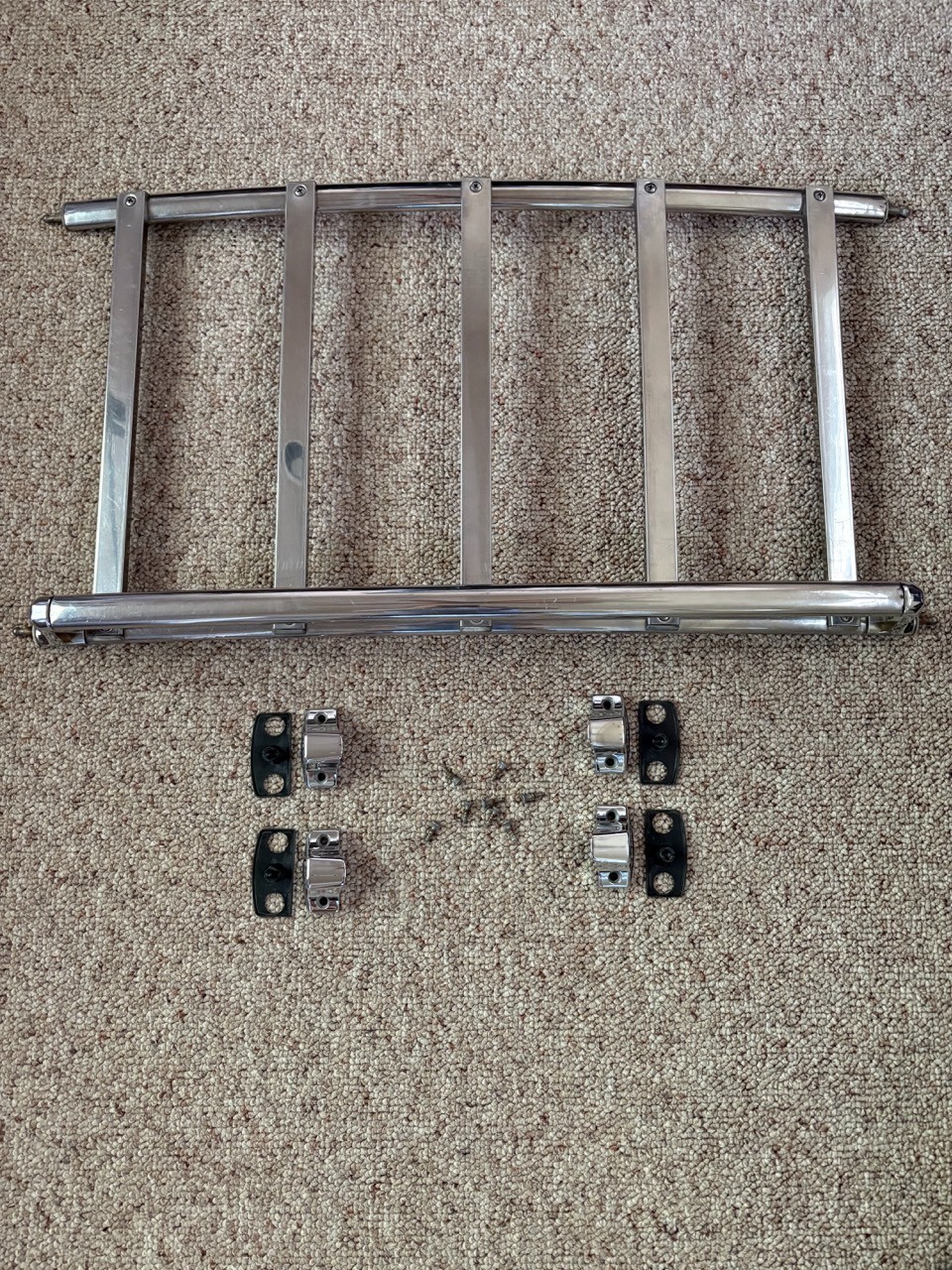 MG  MGB Triumph  Austin Healey Chrome Luggage Rack Miata with All Parts 5 Slat