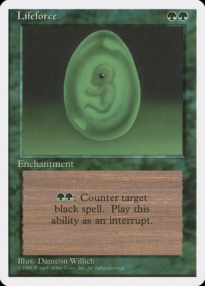 MTG Magic the Gathering Lifeforce (257/379) Fourth Edition MP MTG Magic the Gathering Lifeforce (257/379) Fourth Edition MP