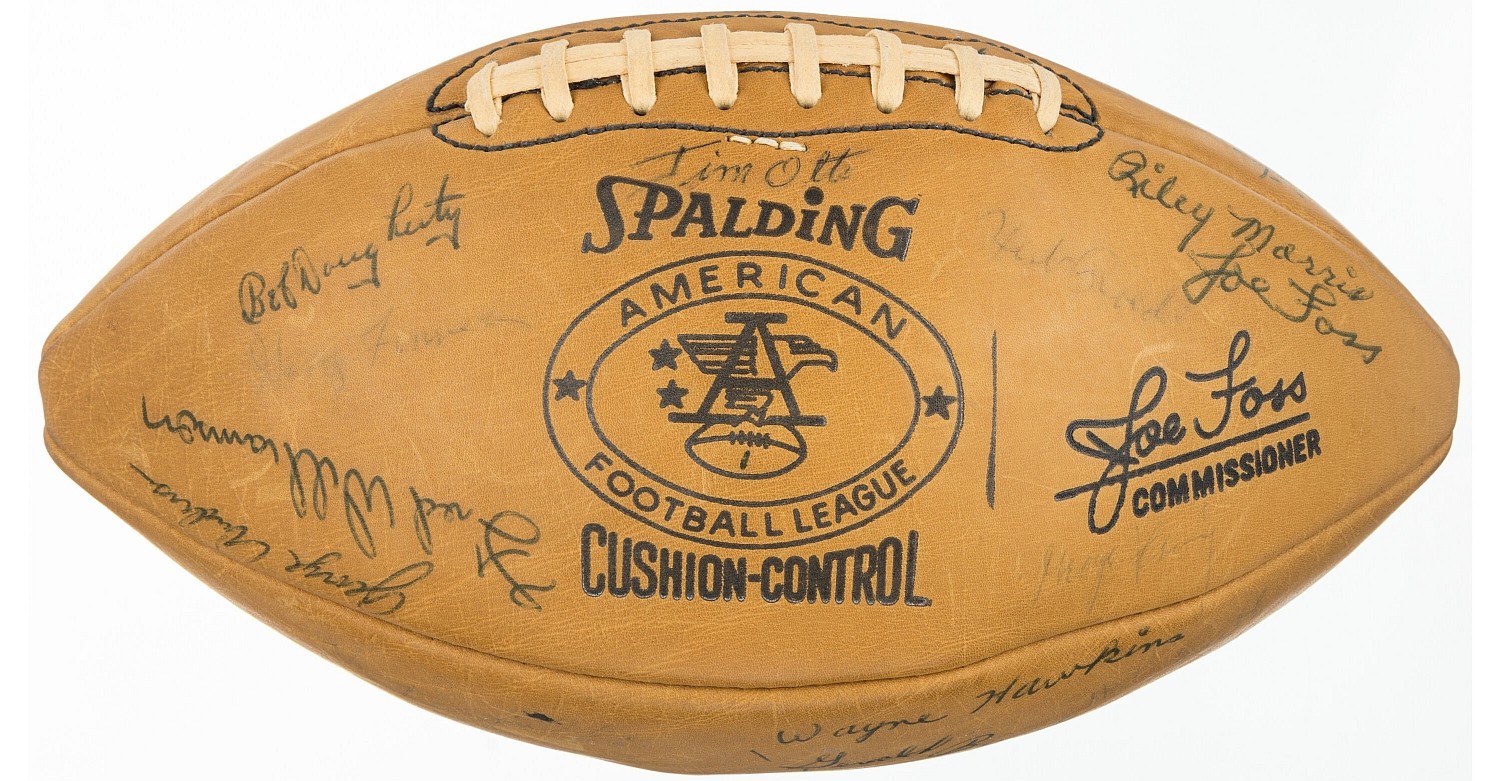 1961 Oakland Raiders Team Signed AUTO AFL Football Joe Foss Commissioner LOA