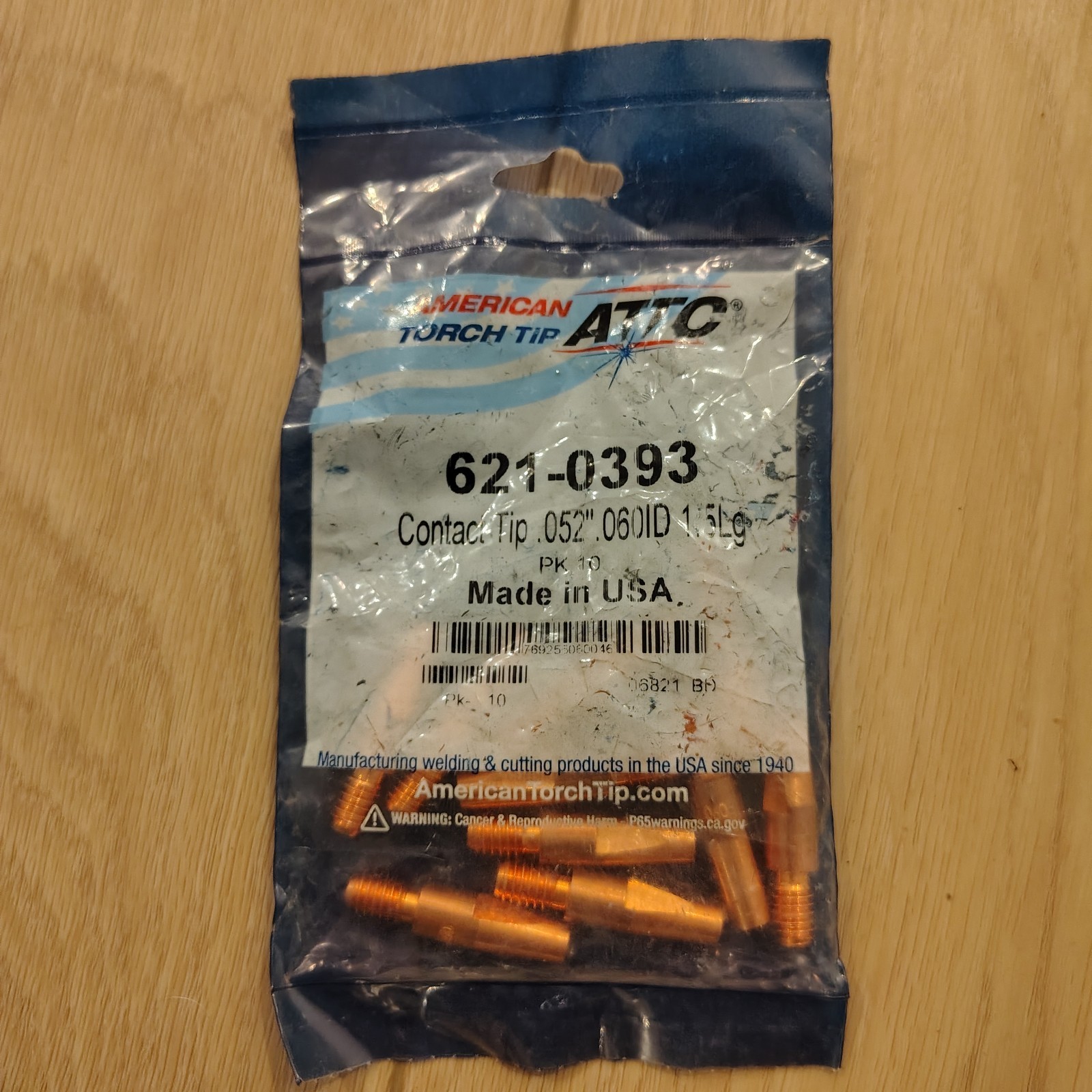American Torch Tip 621-0393 Contact Tip, Wire Size 0.052 American Torch Tip 621-0393 Contact Tip, Wire Size 0.052