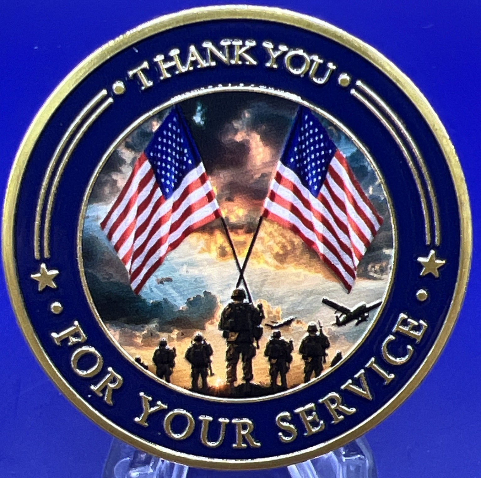 *10 PCS Thank You for Your Service Veteran Challenge Coin With American Flags
