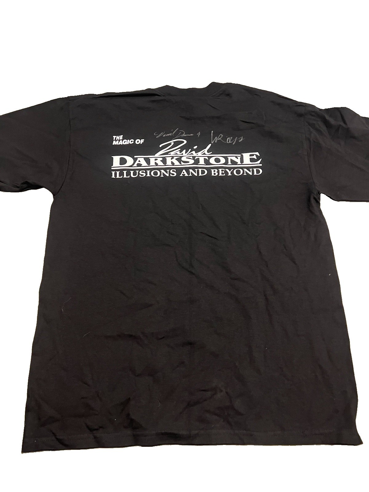 Vintage rare signed David Darkstone Illusions and Beyond Black T-Shirt