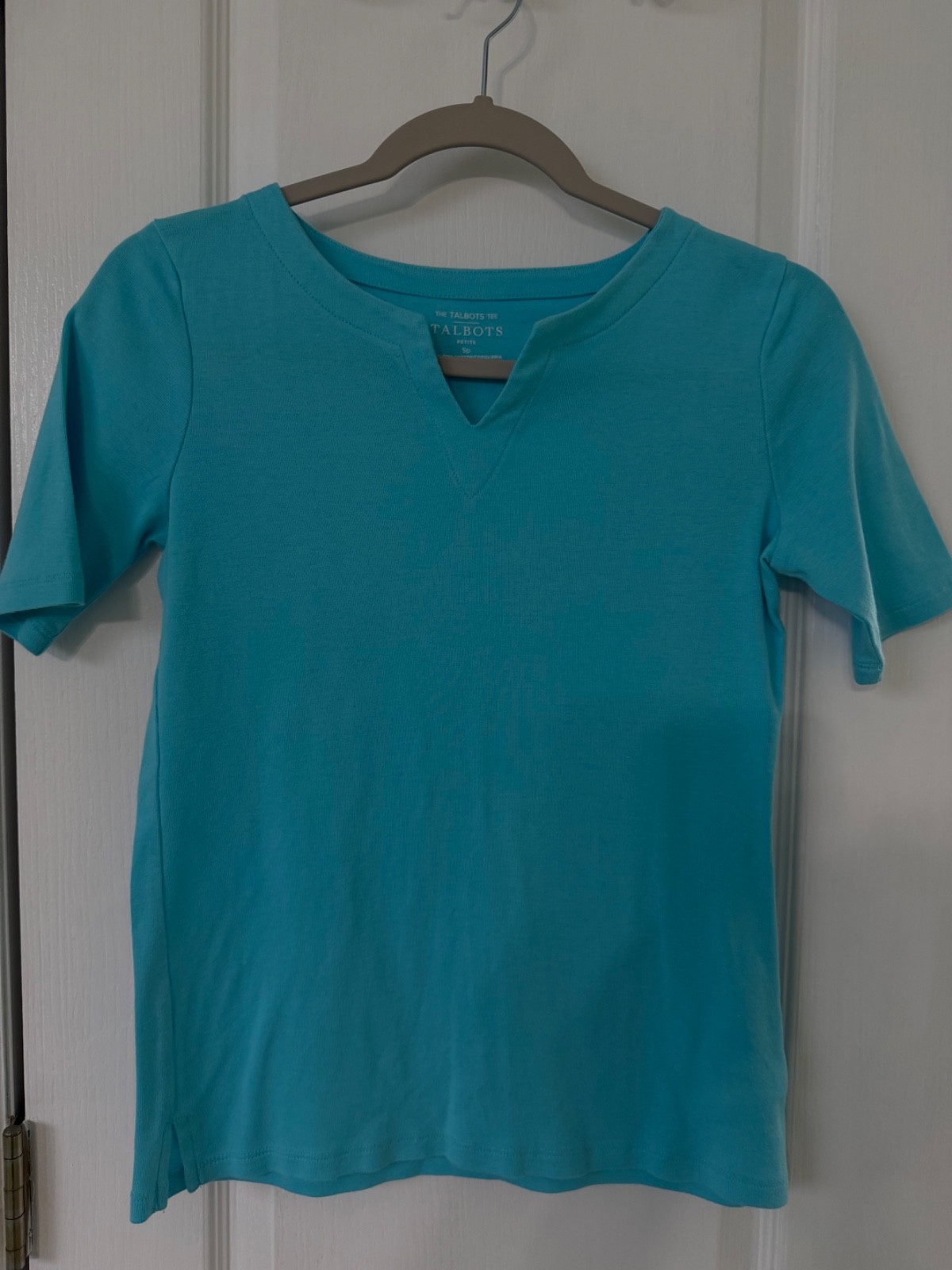 Talbot\'s Pima Cotton V-Neck Tee Blue SZ SP EPOC FS Talbot\'s Pima Cotton V-Neck Tee Blue SZ SP EPOC FS