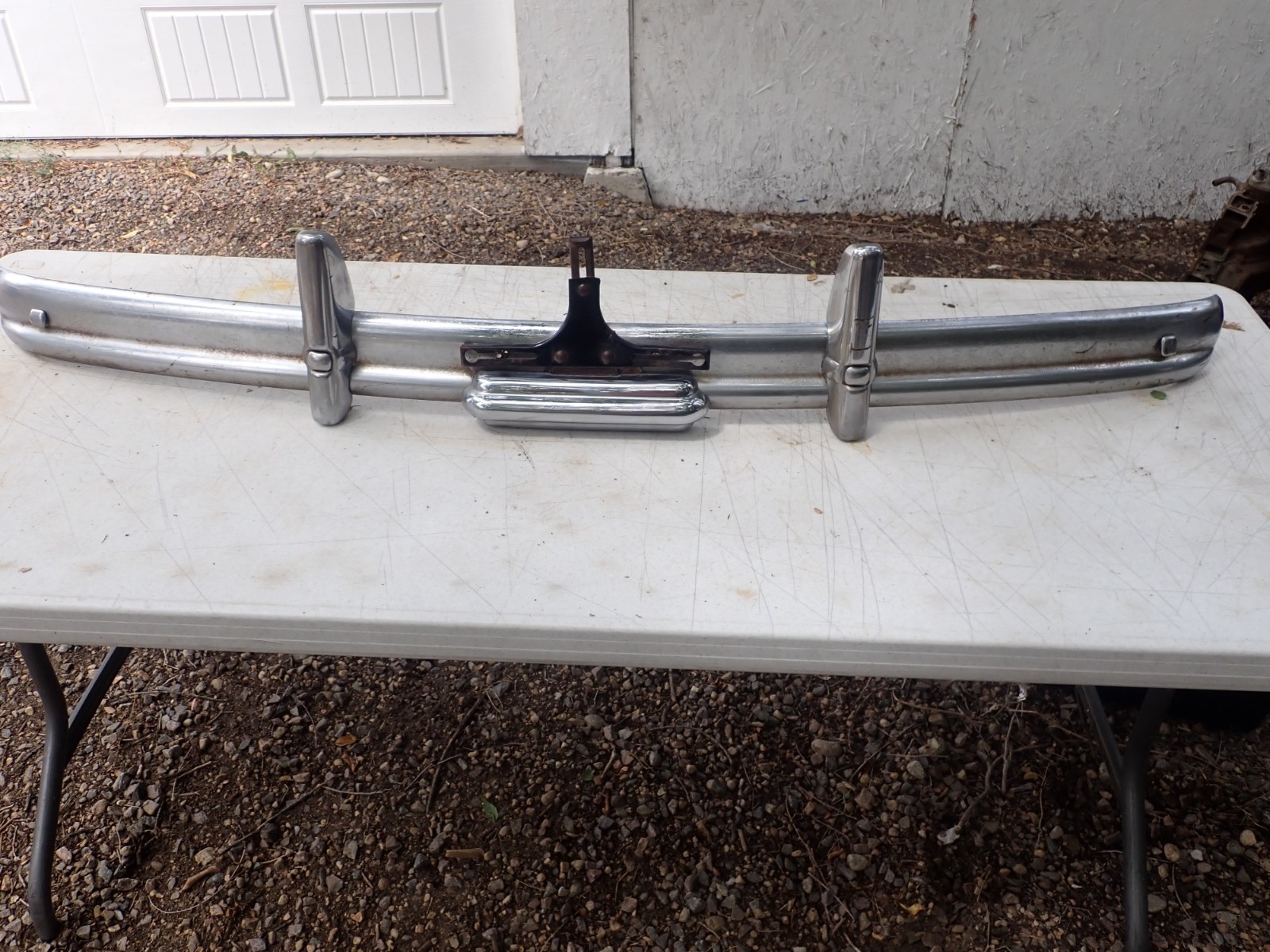 Super Straight 1941 1942 Ford Front Bumper W All Guards & License Plate Holder