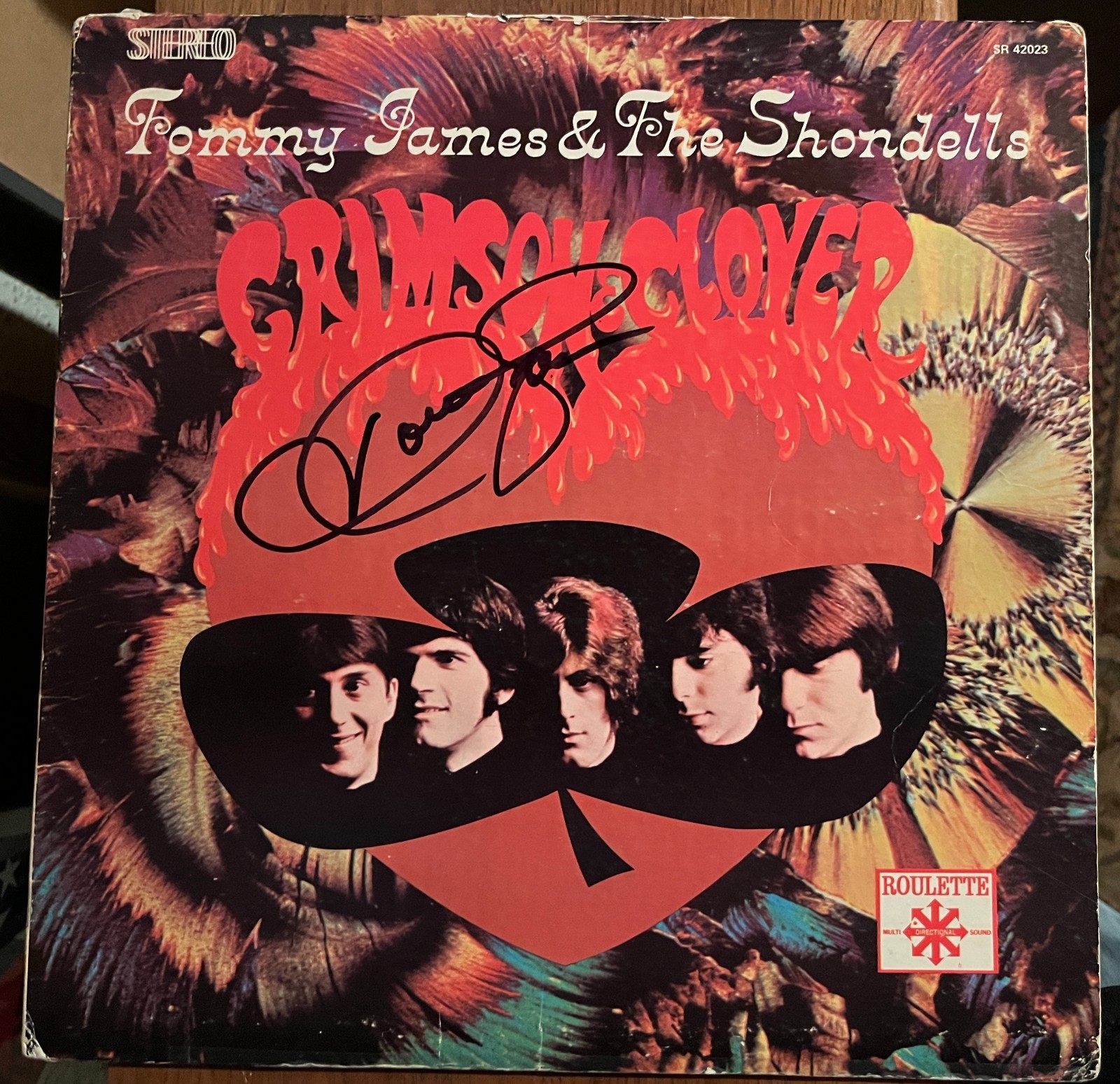 TOMMY JAMES Signed CRIMSON AND CLOVER LP TOMMY JAMES Signed CRIMSON AND CLOVER LP