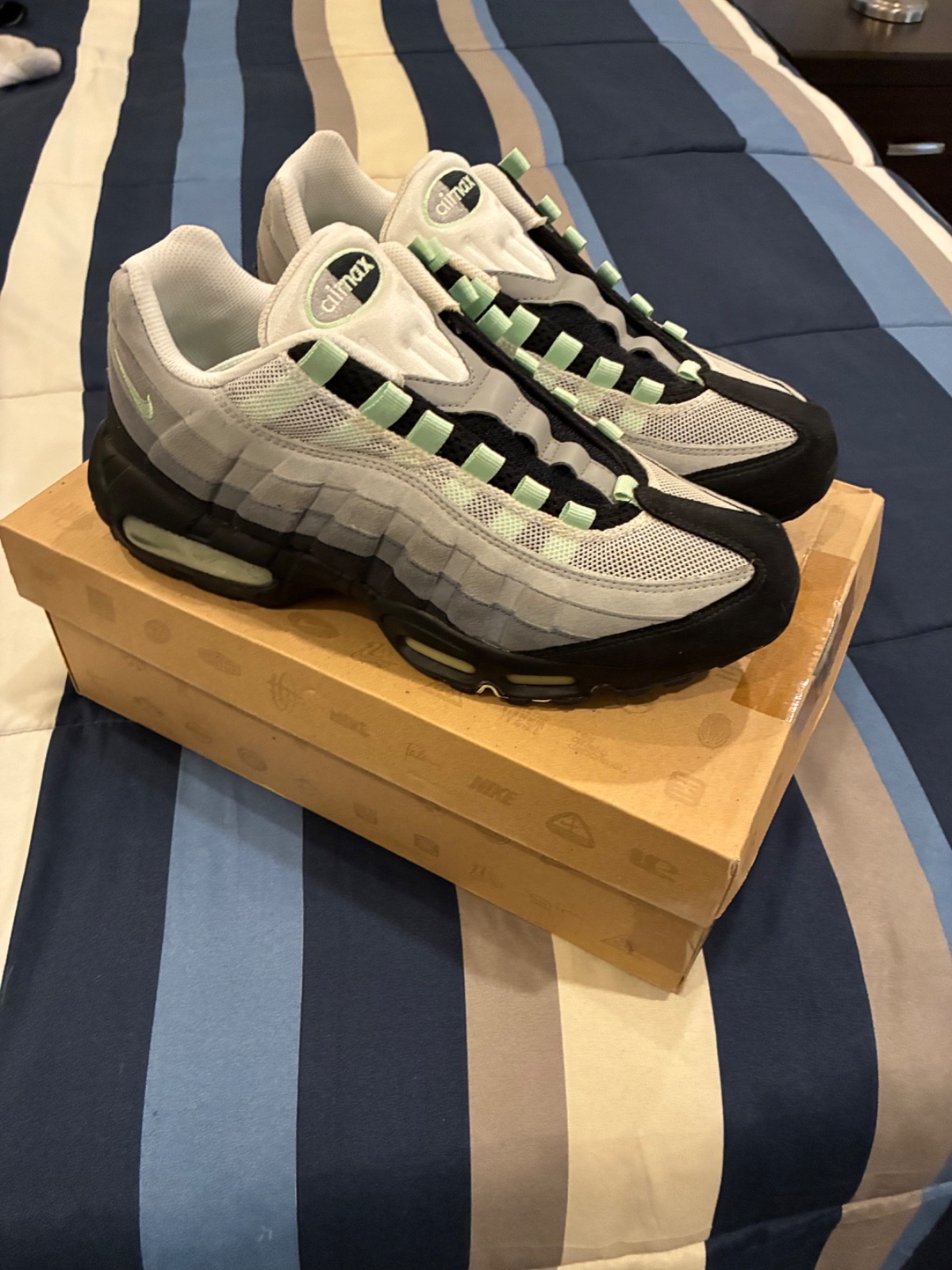 Nike Shoes - 2010 Air Max 95 Fresh Mint Green Granite Grey - Sz 9.5 Mens