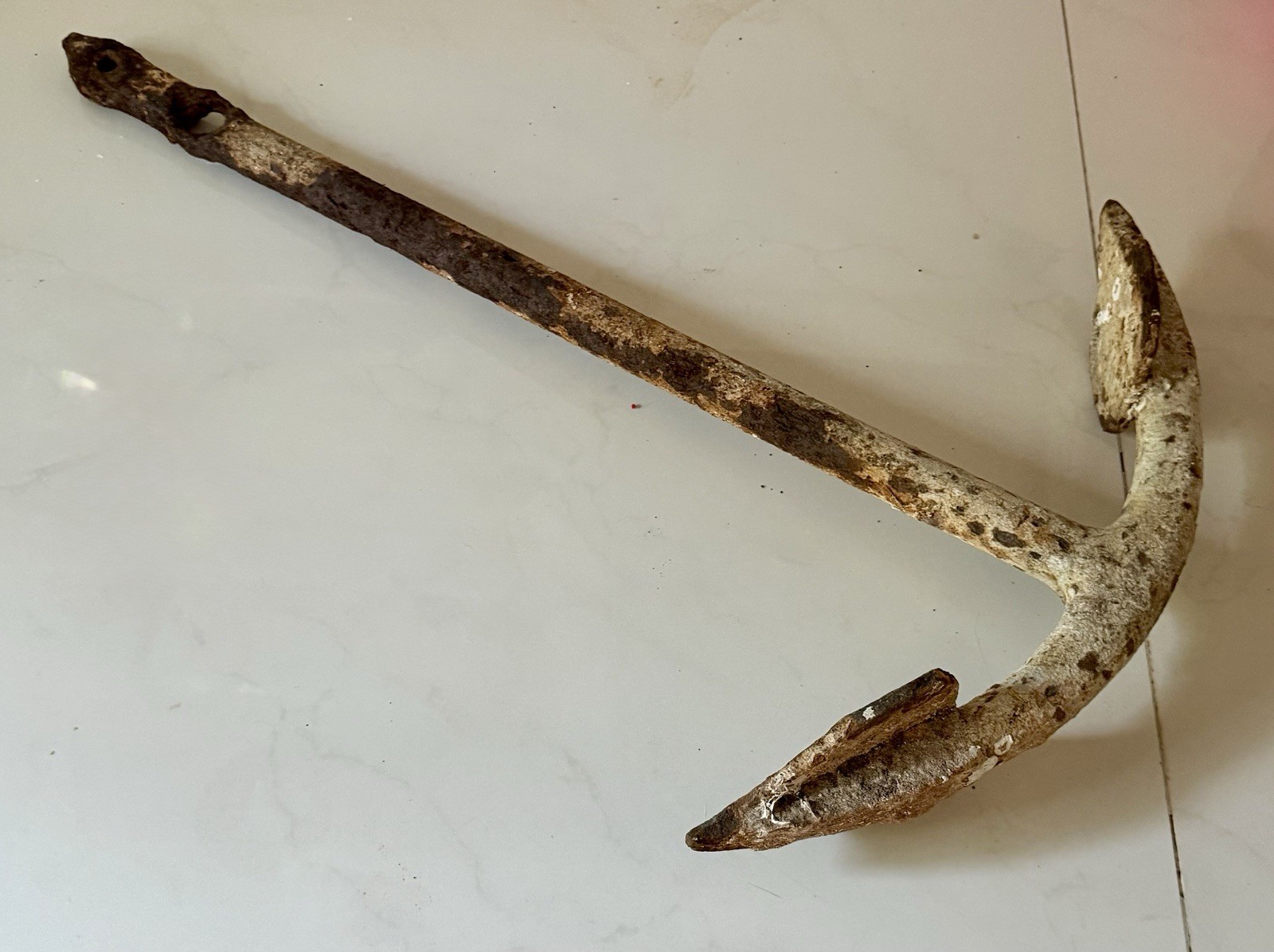 Antique Cast Iron Ship Rusty Boat Kedge  Anchor Nautical Vintage 23” Heavy 10lb