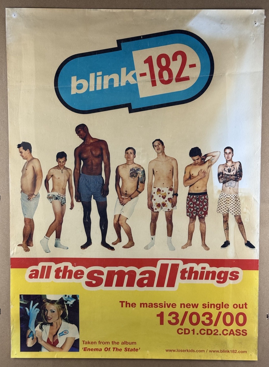 Blink-182 All The Small Things - Original 2000 UK Promo Poster - 71x51cm