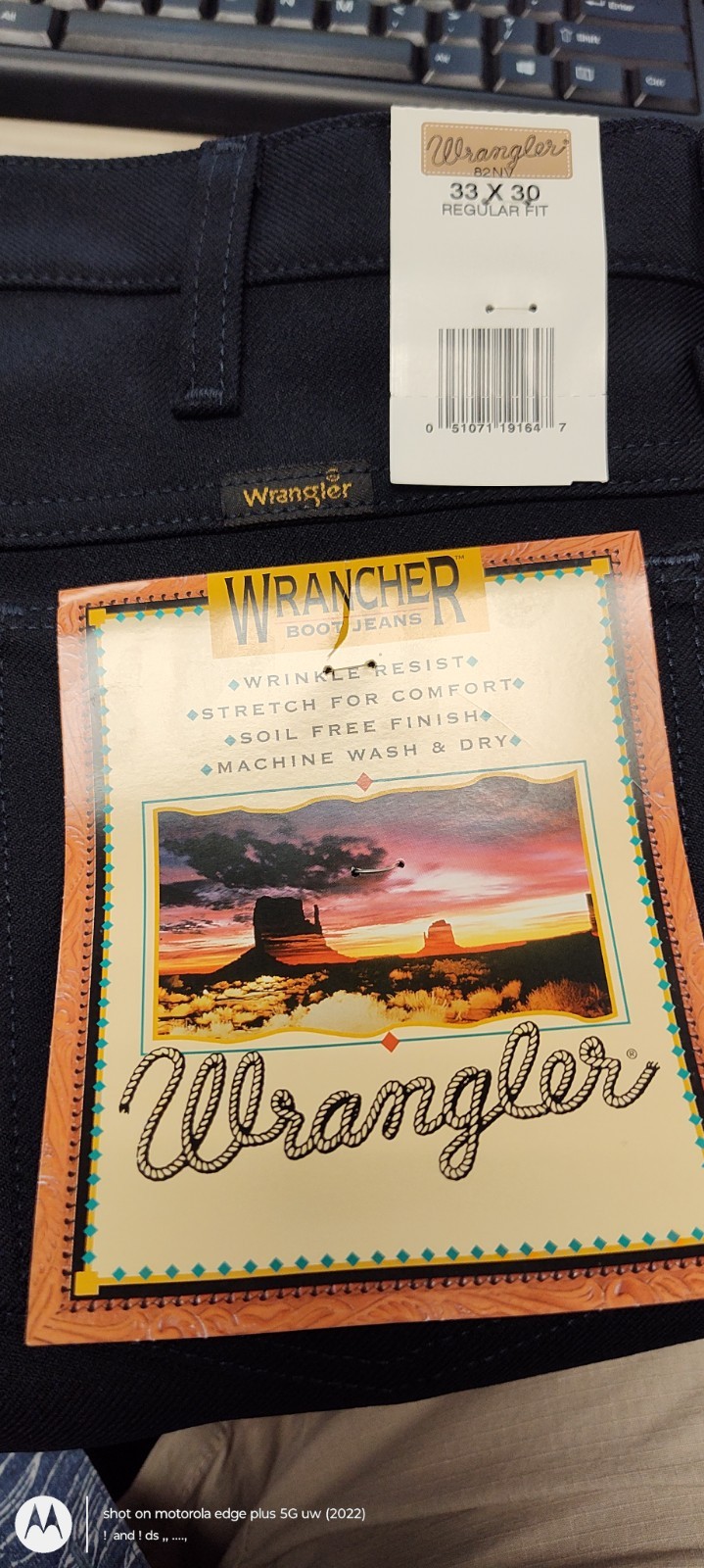 Wrangler Wrancher Boot Jeans Men  Regular Fit Navy color 8 Sizes Available 