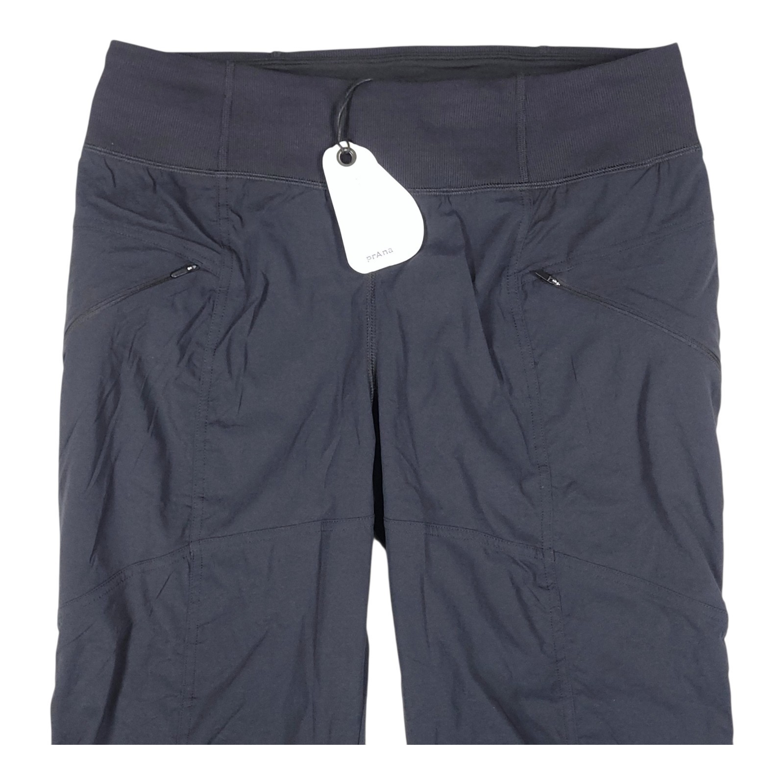 Prana Koen Pant Black Women\'s MEDIUM Hiking Outdoor Stretch Zip Pockets NEW $95 