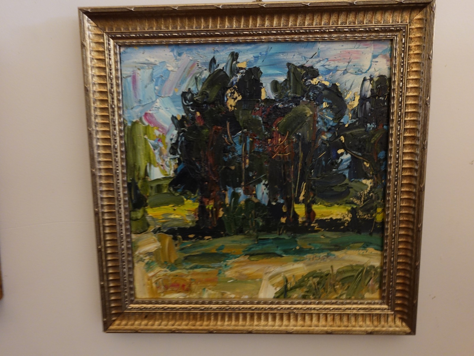 Brilliant Vintage French Landscape, Oil Painting, Custom Framed.