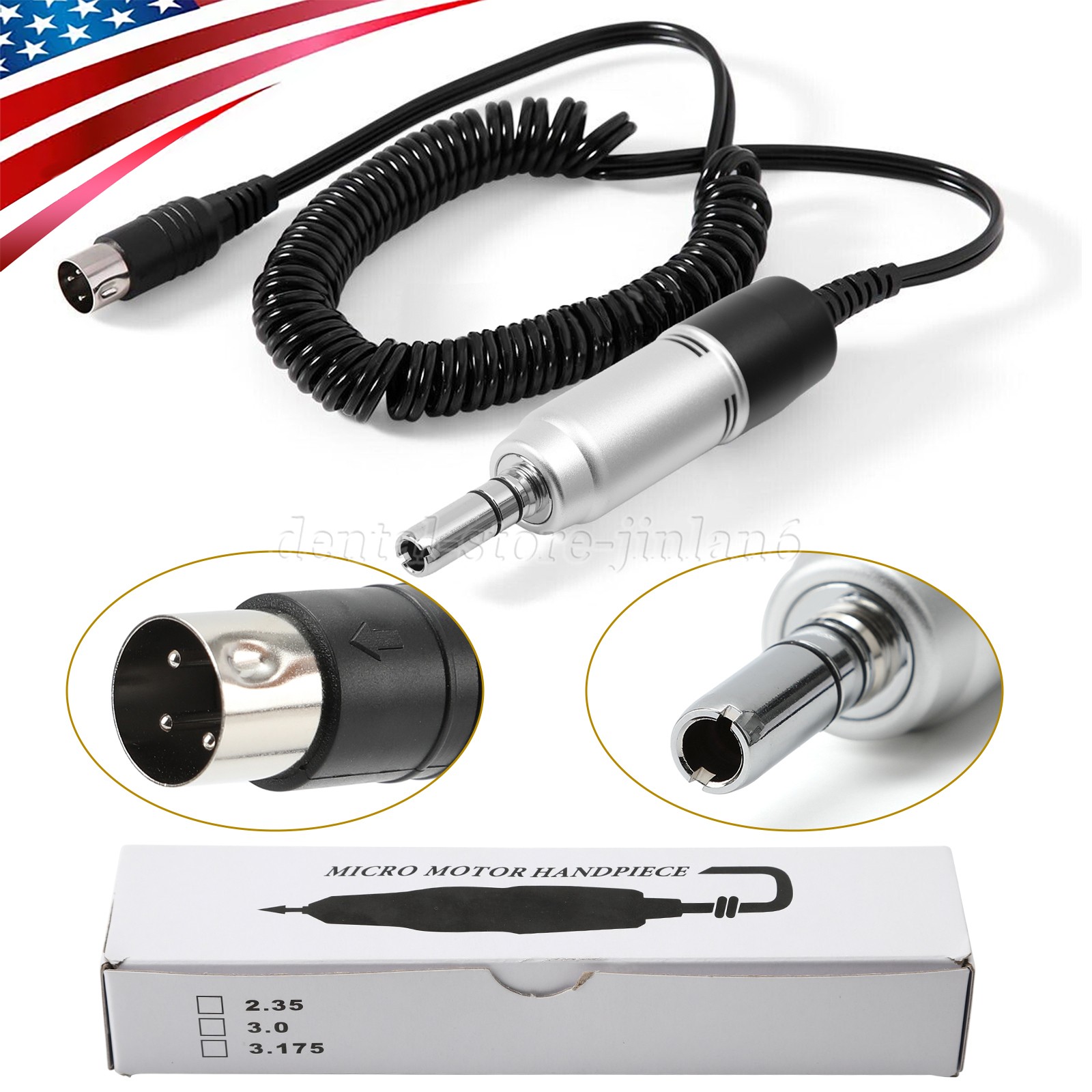 Pieza de mano de motor micro eléctrico Marathon 35000 RPM para pulido 35K dental