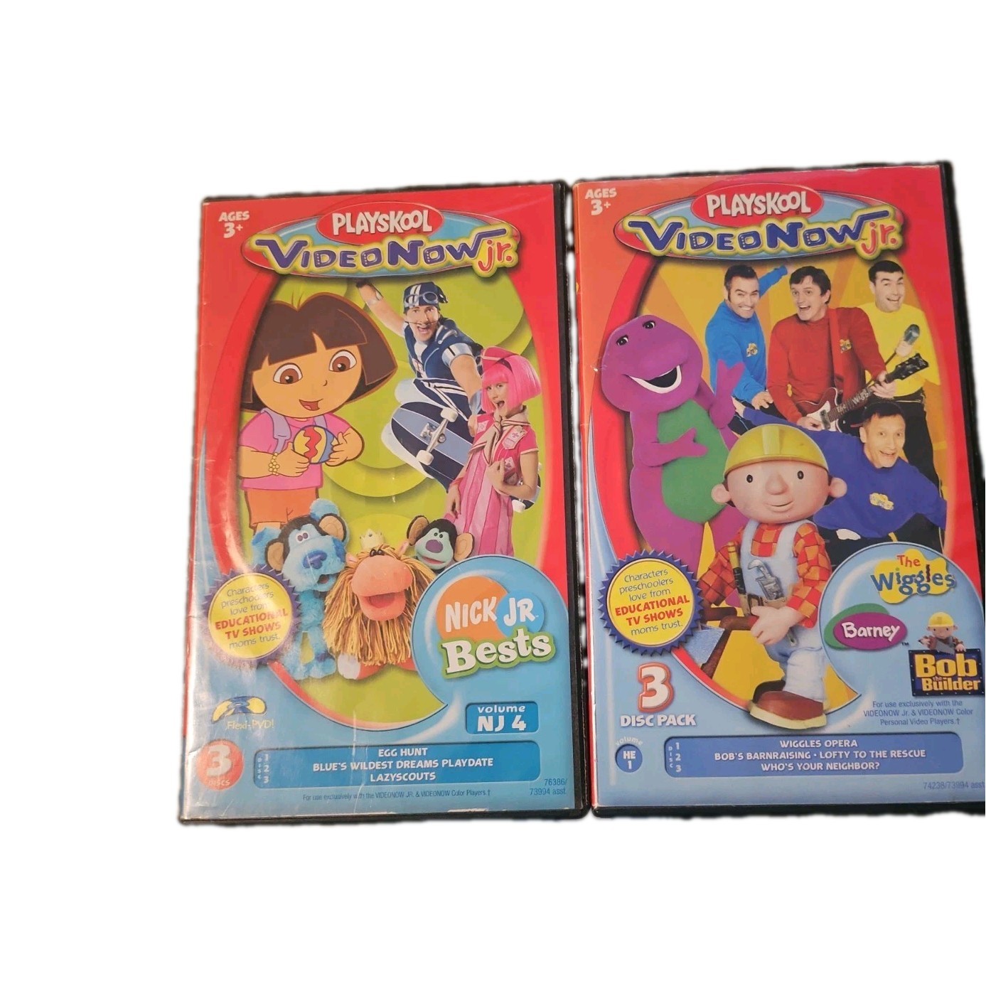 Playskool VideoNow Jr Nick Jr PVD Disc Lot of 3. (Blue’s Clues, Lazy Town, etc)