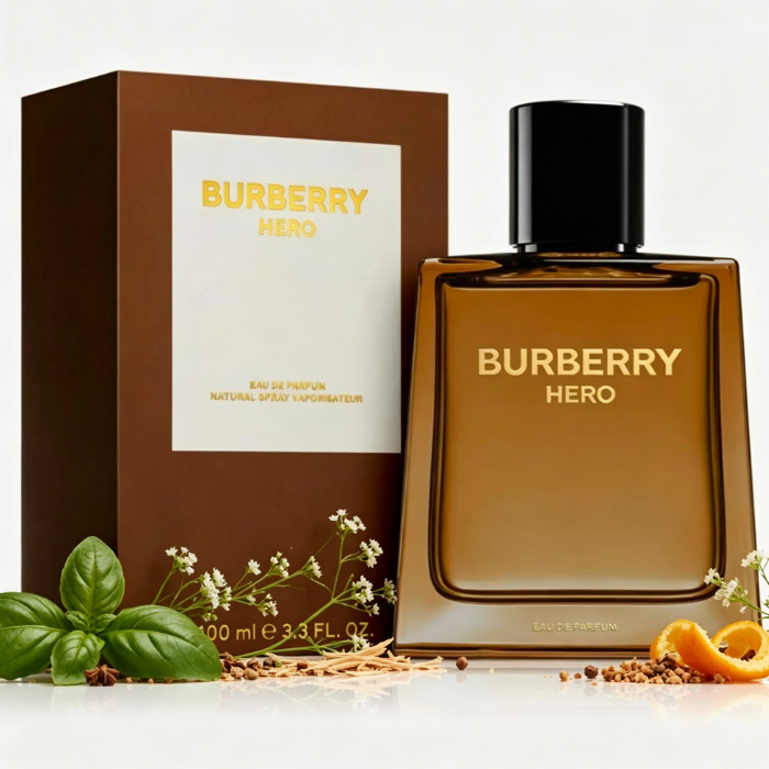 Burberry Hero for Men Parfum Eau de Parfum Spray Cologne 3.3oz 100ml New Sealed