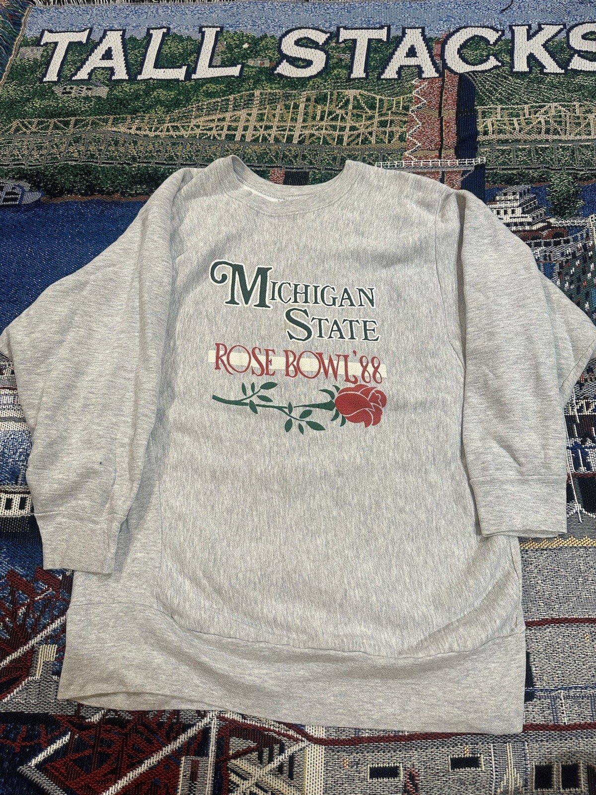 Vintage 1988 Michigan State Spartans Rose Bowl Crewneck Size 2XL