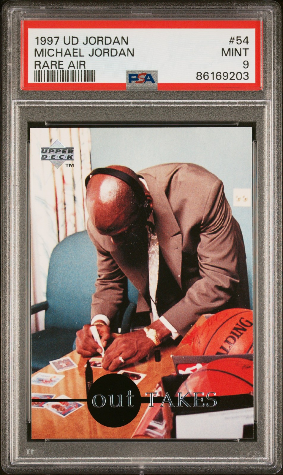 1997-98 Upper Deck Mj Rare Air Rare Air Michael Jordan PSA 9 #54