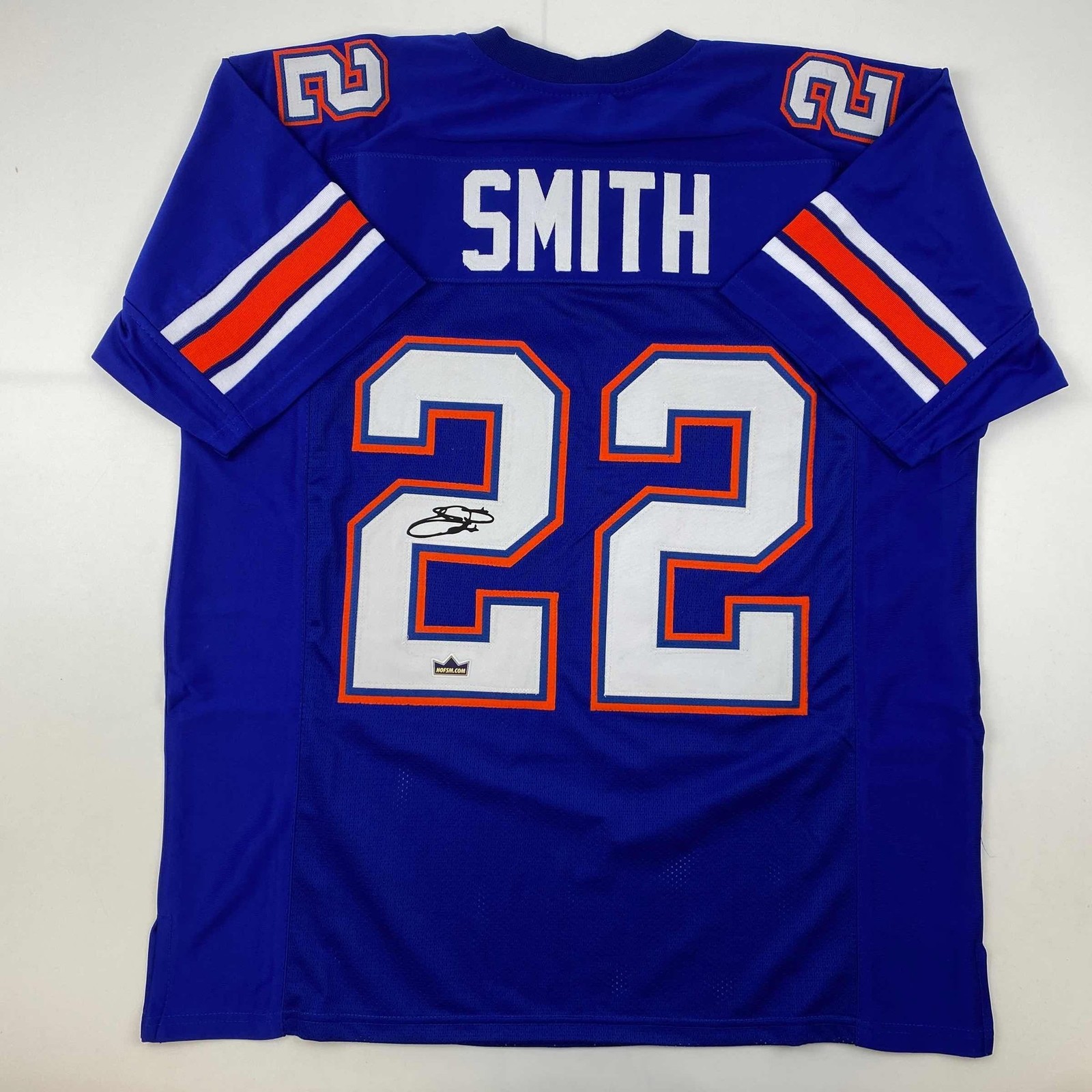 Facsimile Autographed Emmitt Smith Florida Blue Jersey Size Men\'s XL