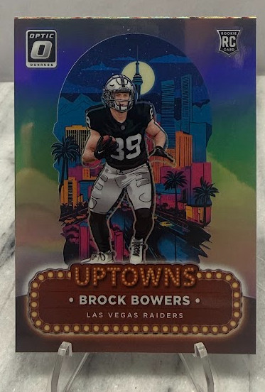 Panini Donruss Optic 2024 Uptowns Brock Bowers RC Prizm #8 - Raiders Panini Donruss Optic 2024 Uptowns Brock Bowers RC Prizm #8 - Raiders