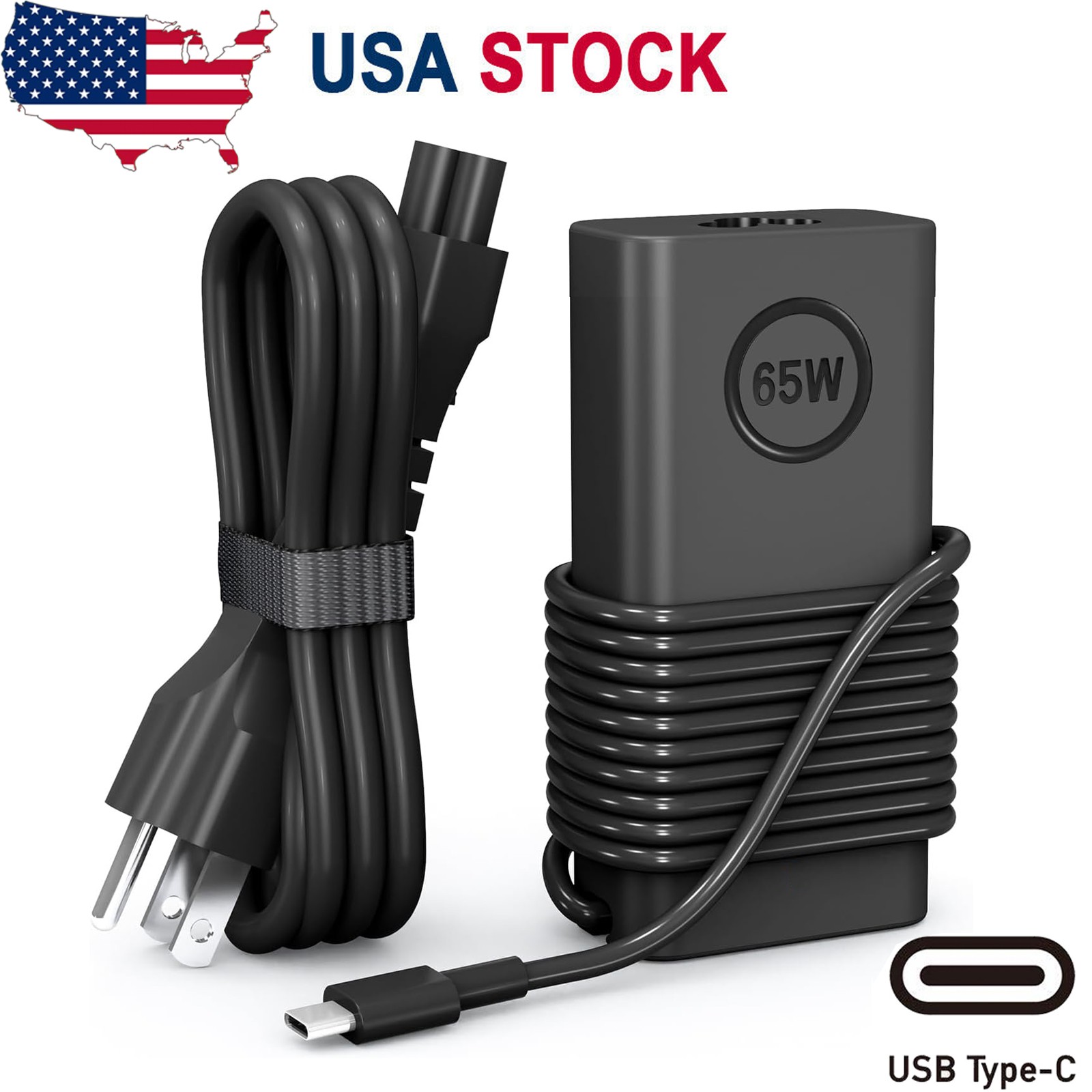 For Dell 65W USB-C Type C Laptop Charger AC  Power Adapter HA65NM190 DA65NM190