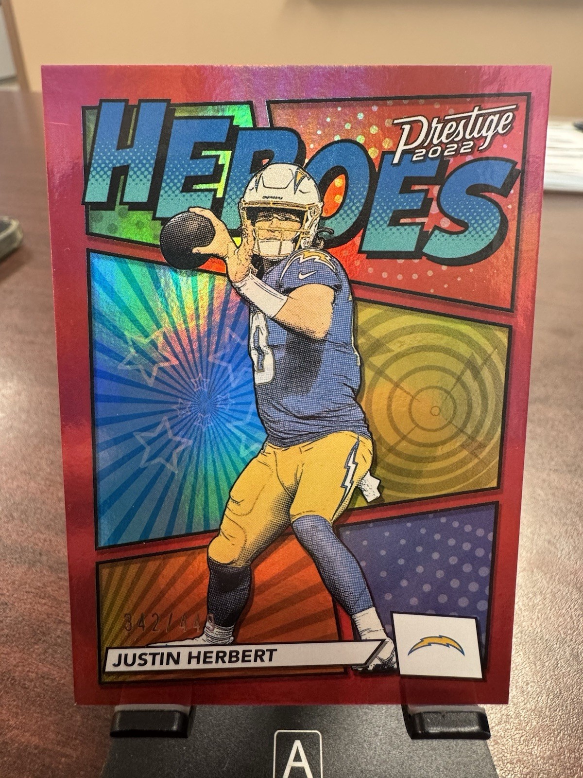 Panini 2022 Prestige Heroes Justin Herbert Chargers Xtra Points Red H-3 /449 Panini 2022 Prestige Heroes Justin Herbert Chargers Xtra Points Red H-3 /449