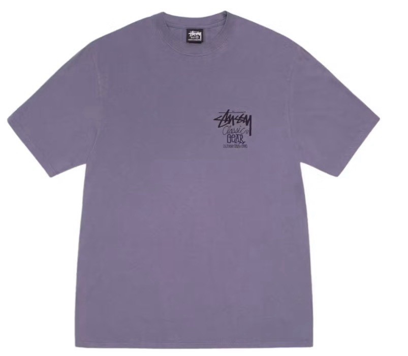 Stussy  Classic Gear Purple Men\'s Short Sleeve T-Shirt Size M