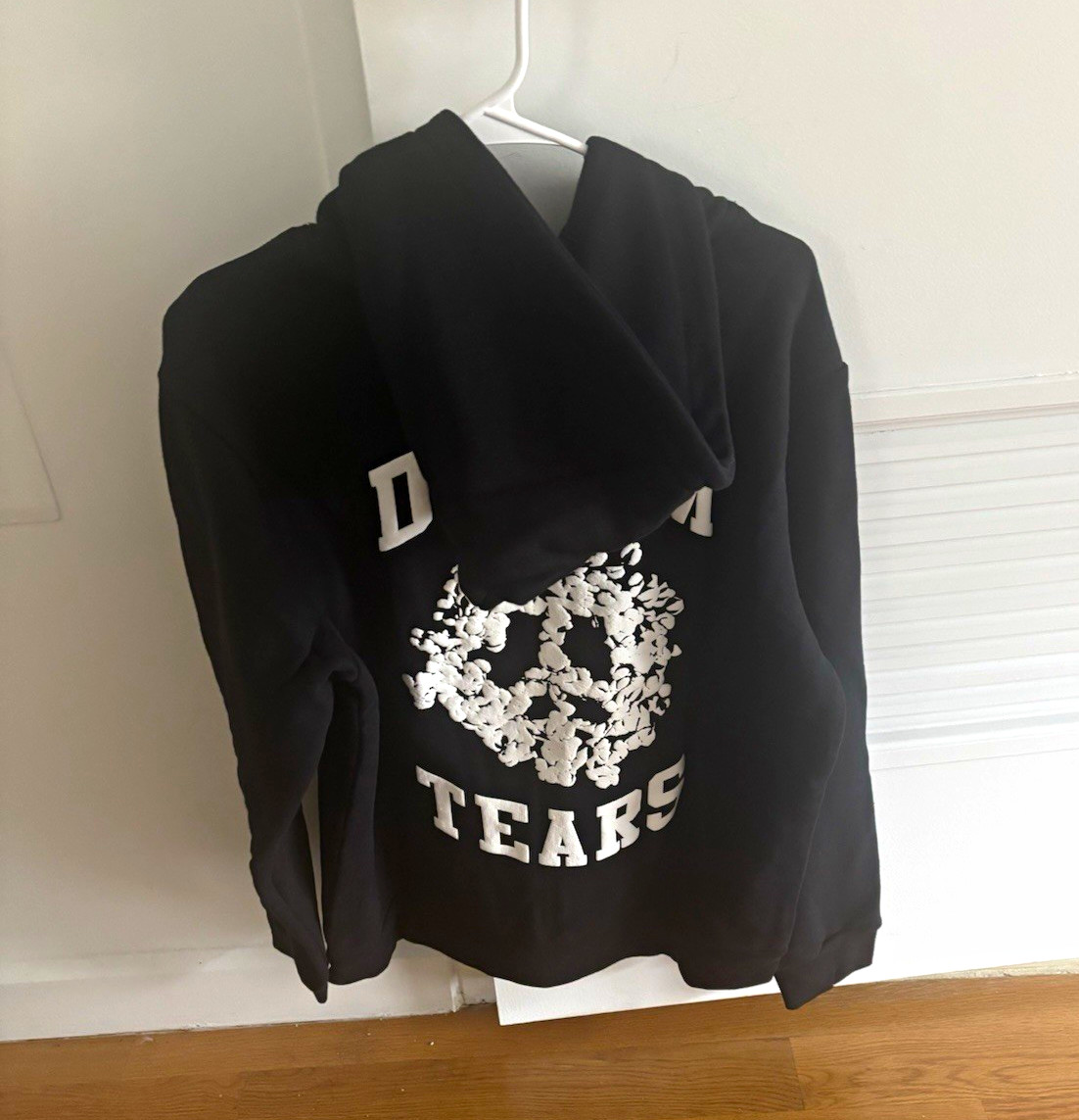 DENIM TEARS Black Full Zip Hoodie Graphic Logo M DENIM TEARS Black Full Zip Hoodie Graphic Logo M