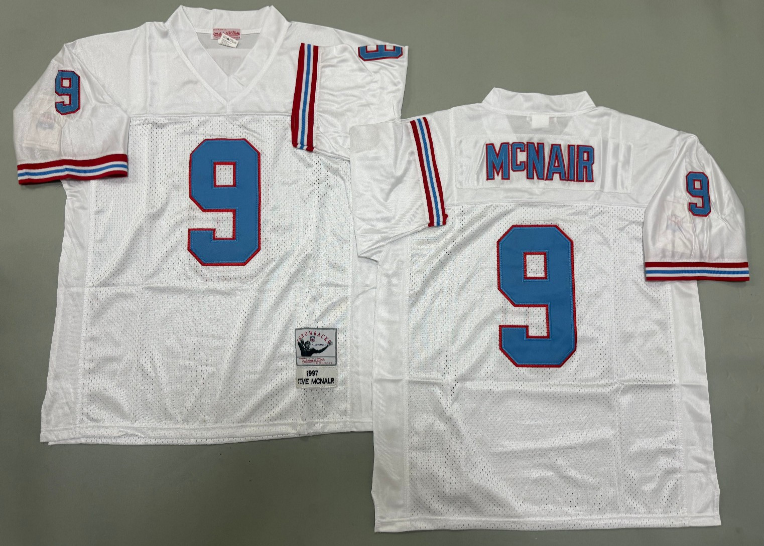 VINTAGE Steve McNair #9 Oilers Throwback Stitched Jersey
