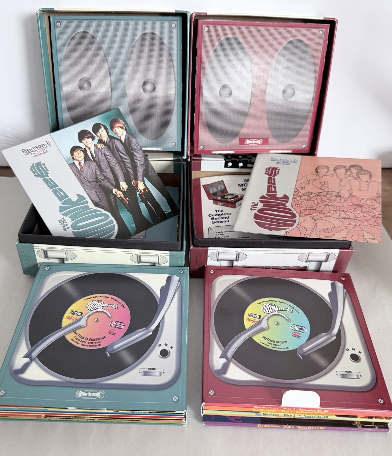 The Monkees Season 1 and 2 DVD Box Sets Rhino Retro Vision Rare Complete