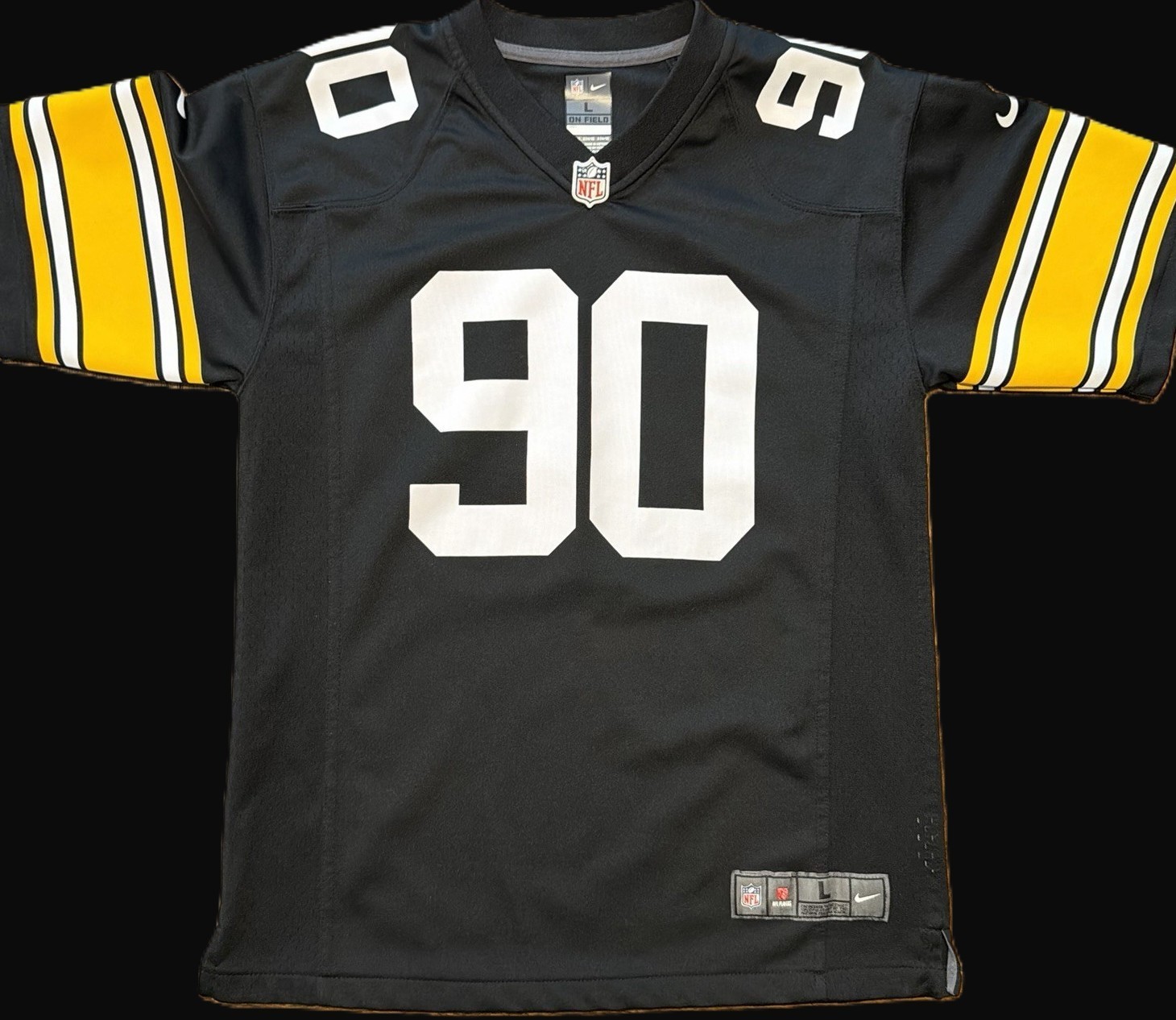 NWT adult customized steelers #90 T.J. watt S-3xL stitched old season
