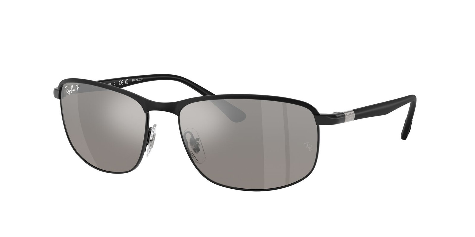 Ray-Ban RB 3671 CH Black On / Mirror Silver 186/5J Size 60 Sunglasses