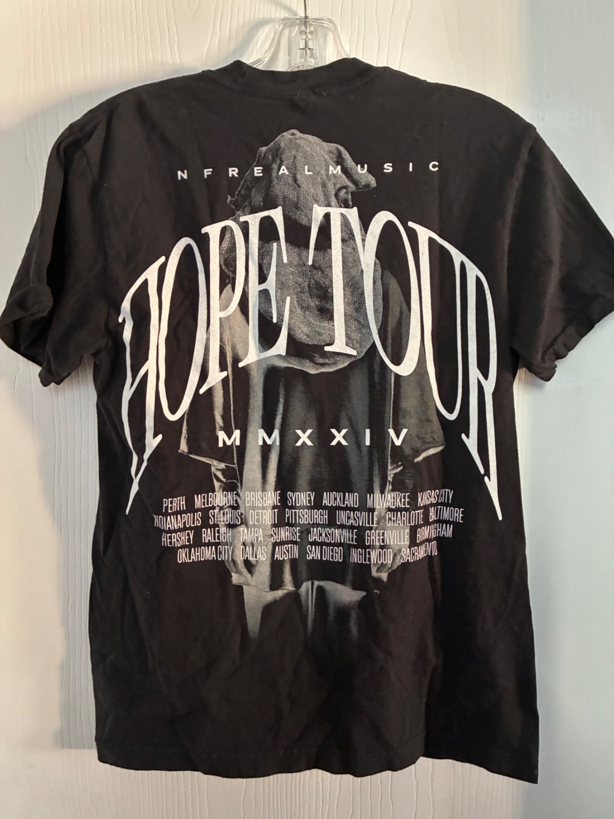 NF Hope Tour Hip Hop Rap Tee Concert Promo Double-sided MMXXIII NFREALMUSIC SZ S