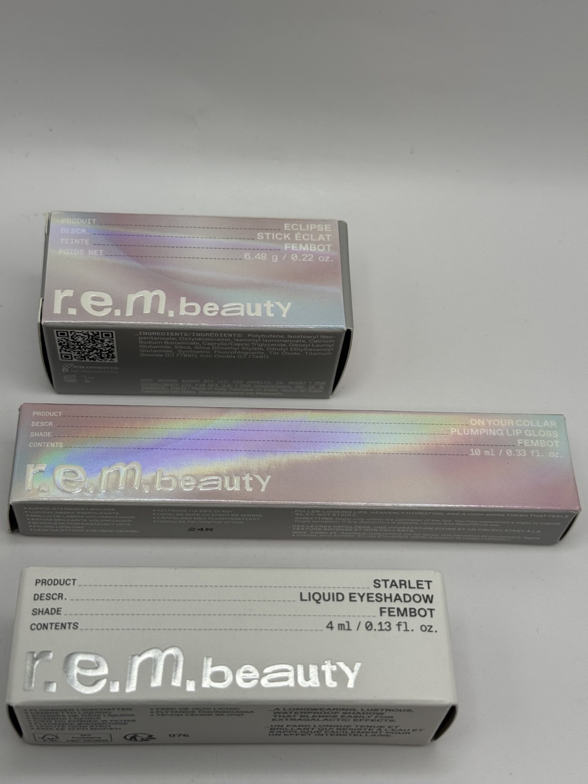 REM Beauty On Your Collar Plumping Lip Gloss + Eclipse Glow Stick + Eyeshadow