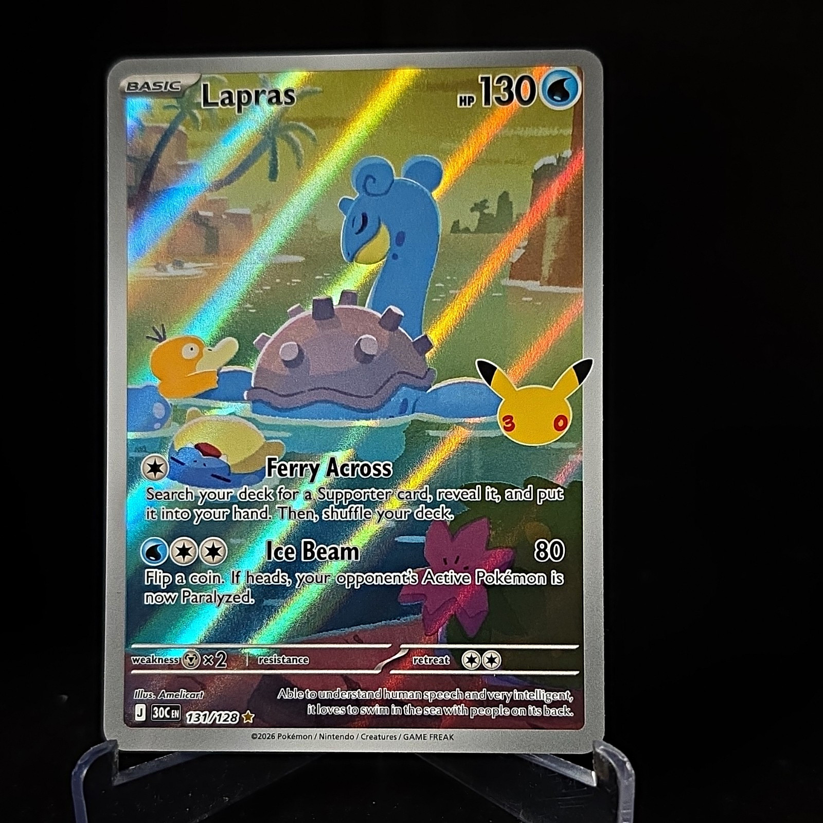 Lapras 131/128 Me: 30th Celebration Holo