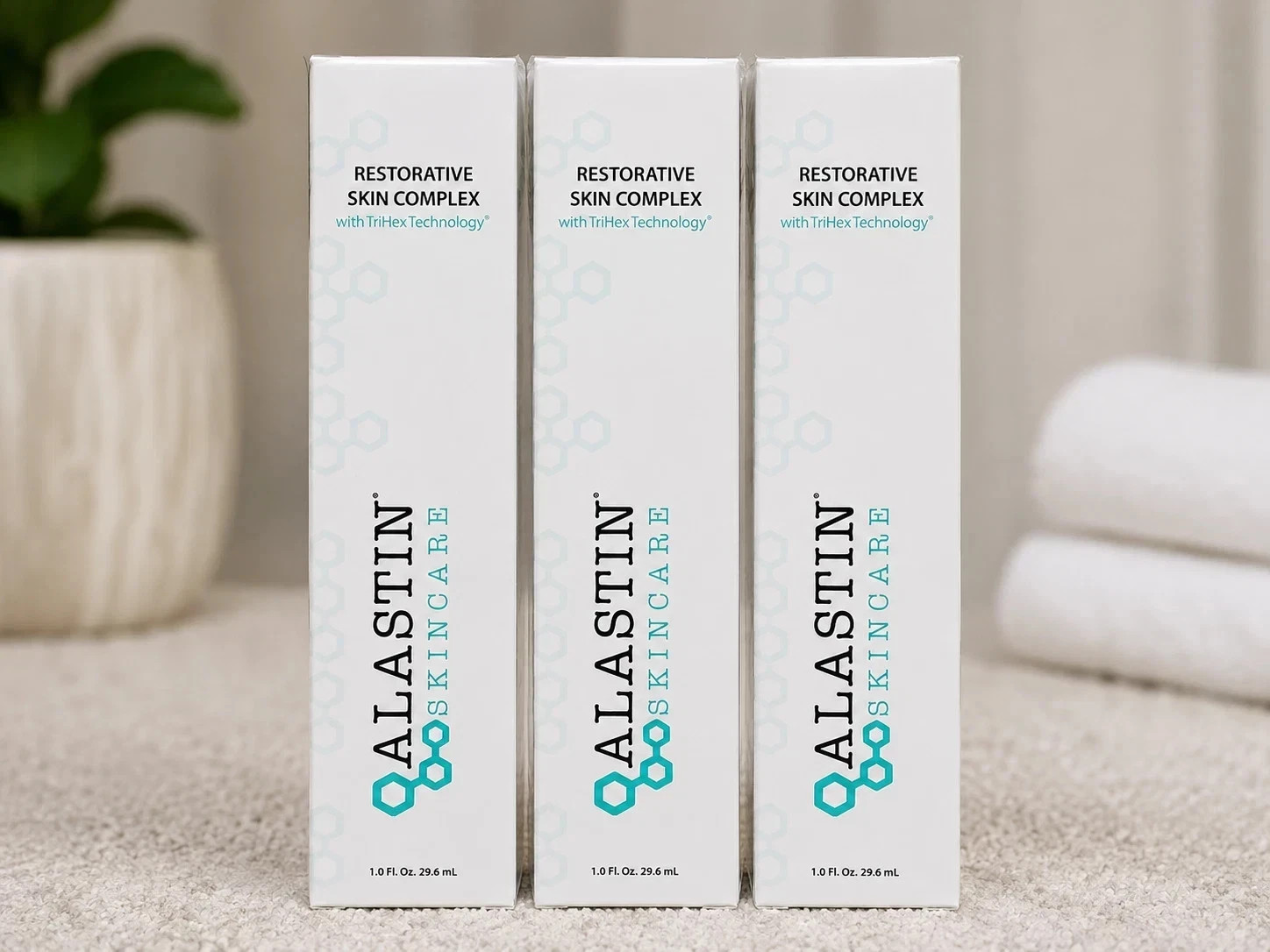3X  New ALASTIN Skincare Restorative Skin Complex Anti-Aging Serum (1.0 fl.oz)