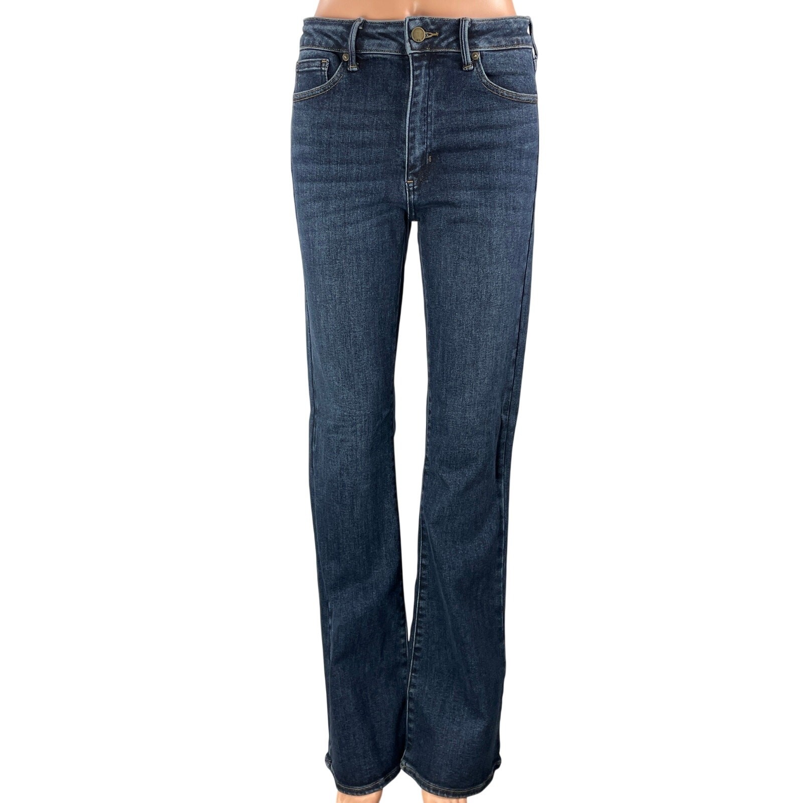 JBD Just Black Denim Women\'s Blue Dark Wash Bootcut Flared Denim Jeans Size 28