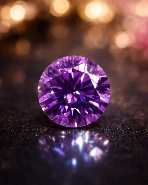 CERTIFIED 3.10 Ct Earth-Mined Natural Purple Diamond  ROUND LOOSE VVS1/ 9.5 mm