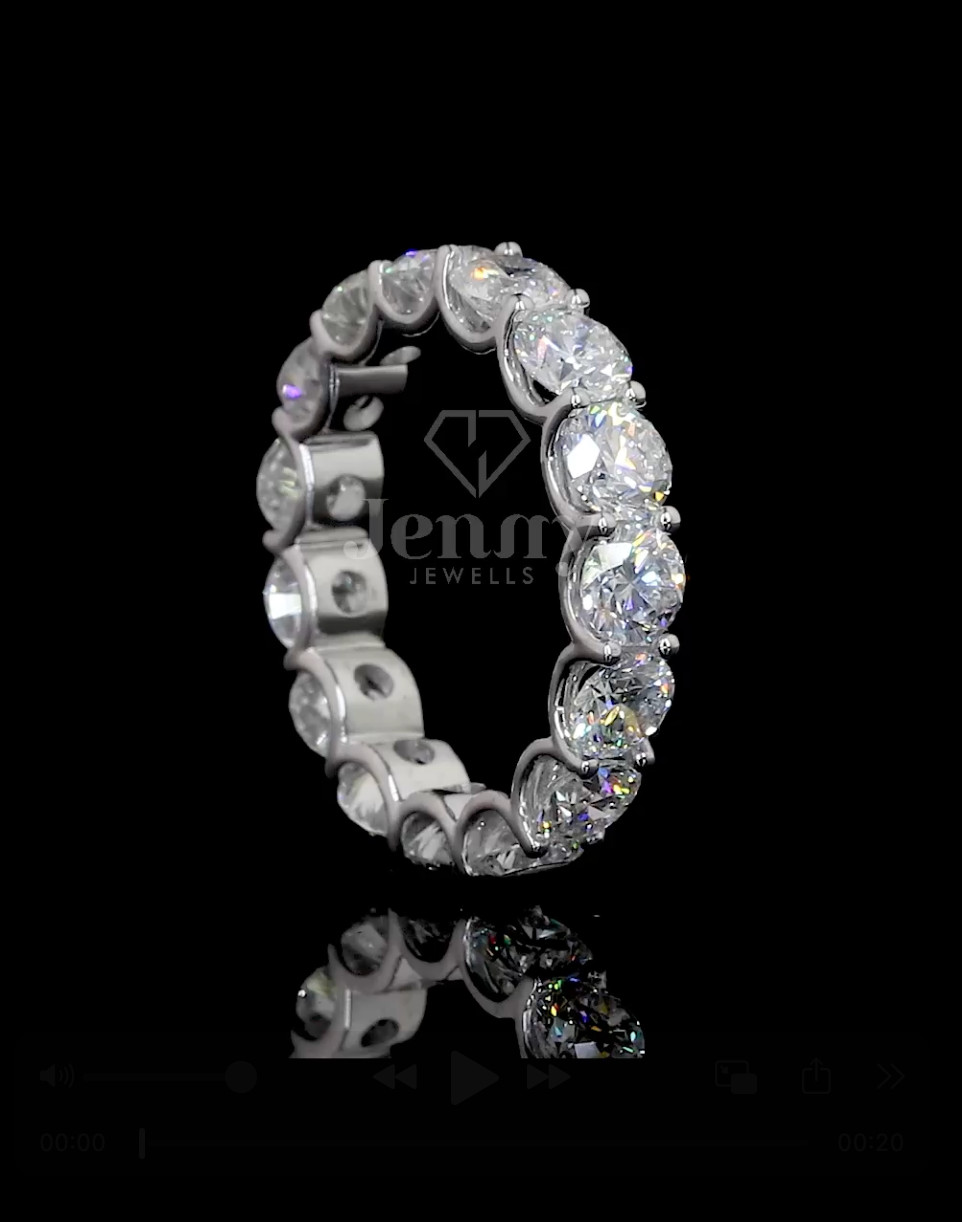 2.25 CTW Round Cut Lab-Grown Diamond Full Eternity Ring – E VS1 IGI Certified