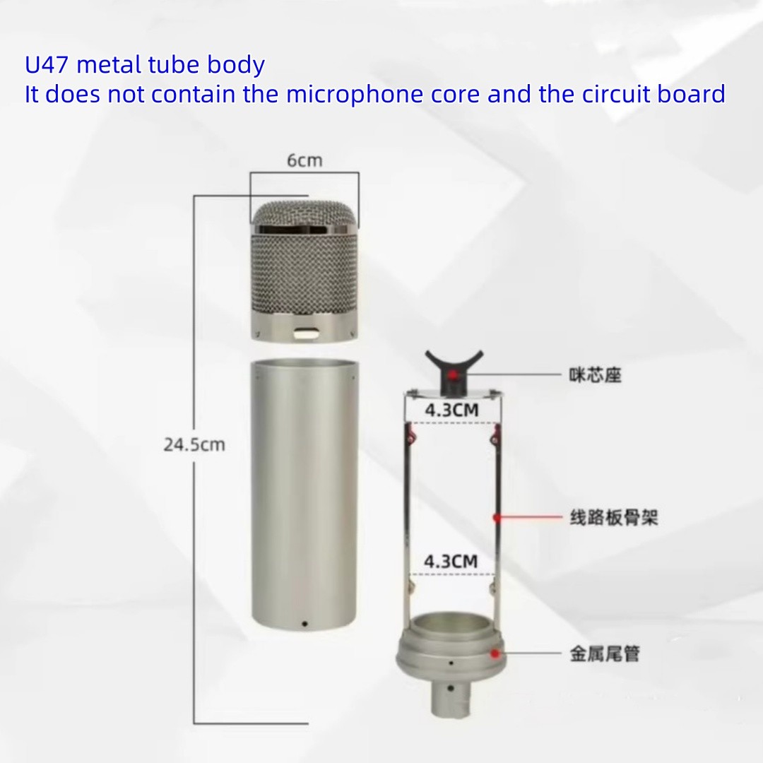 DIY The Complete Set Of Microphone Metal Casing For TELEFUNKEN U47（Aftermarket）