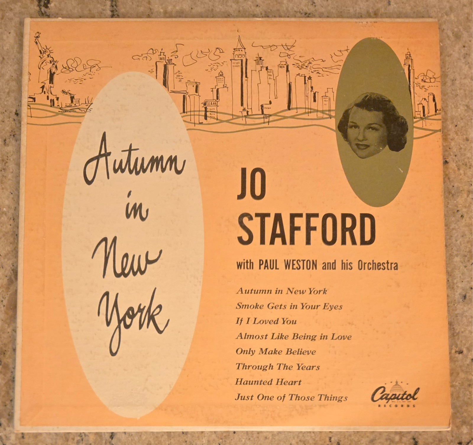 Jo Stafford Autumn in New York CD Paul Weston & His Orchestra Capitol Records