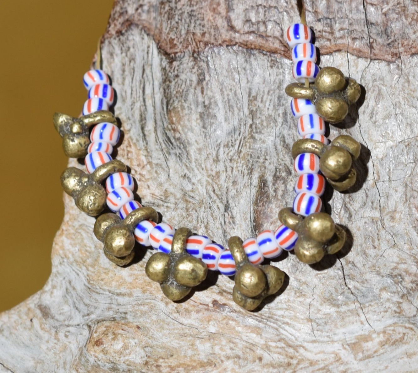 Antique Fulani Igbo Bugs Metal Rounded Dangle Beads From Nigeria, African Trade