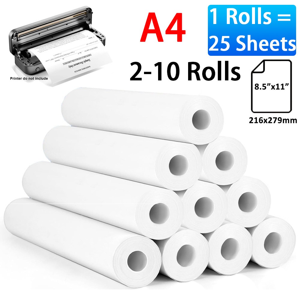 2-10 Rolls Thermal Printer Paper 8.5\