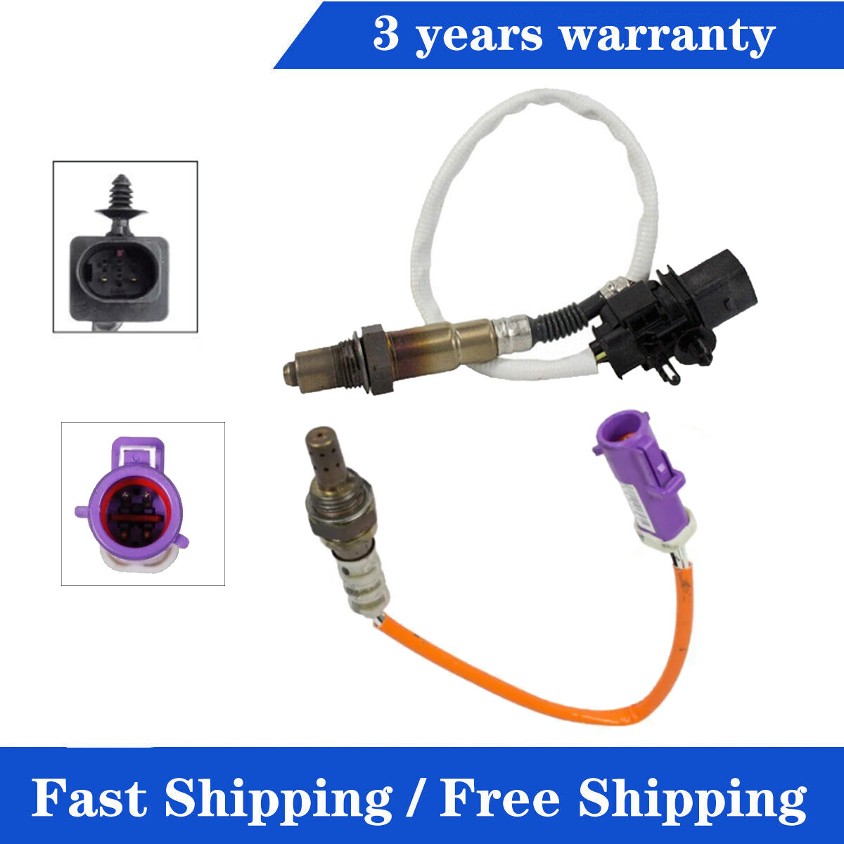 2PCS Upstream+Down Oxygen O2 Sensor For Ford Fiesta 1.6L 2016 -2019 With 6-Pin 2PCS Upstream+Down Oxygen O2 Sensor For Ford Fiesta 1.6L 2016 -2019 With 6-Pin