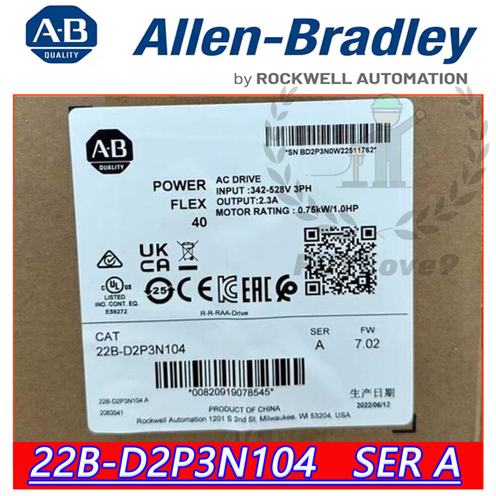 Brand New AB 22B-D2P3N104 PowerFlex 40 AC Drive SURPLUS IN BOX