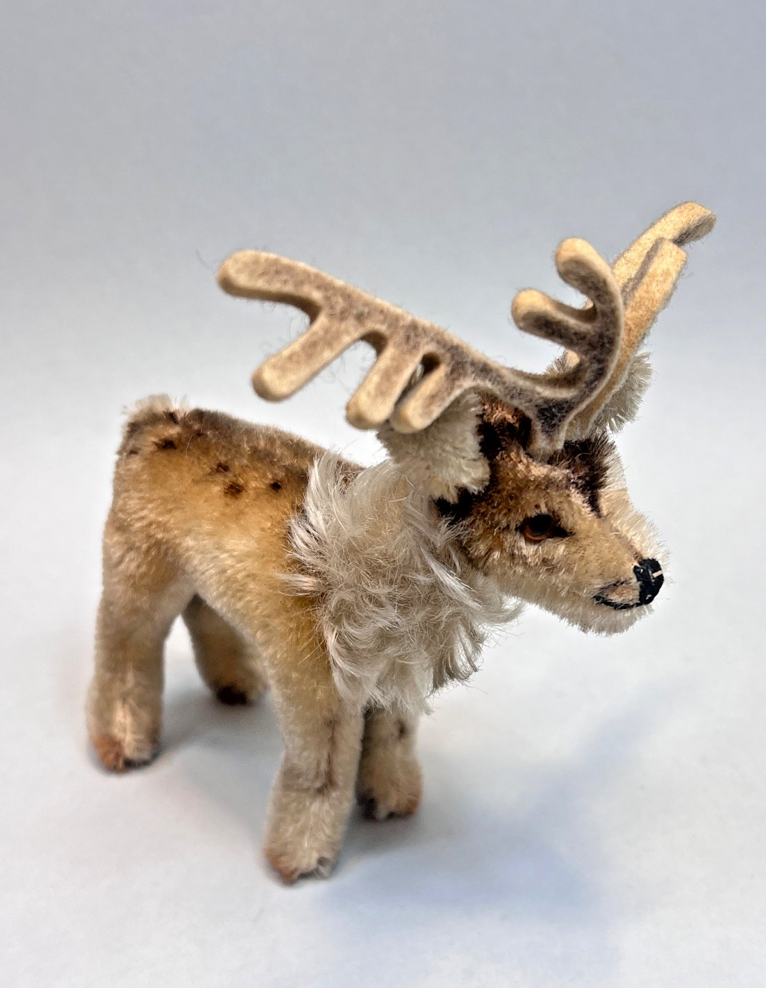 1950s Vintage German Steiff Renny Reindeer Mohair Toy Glass Eyes 14cm