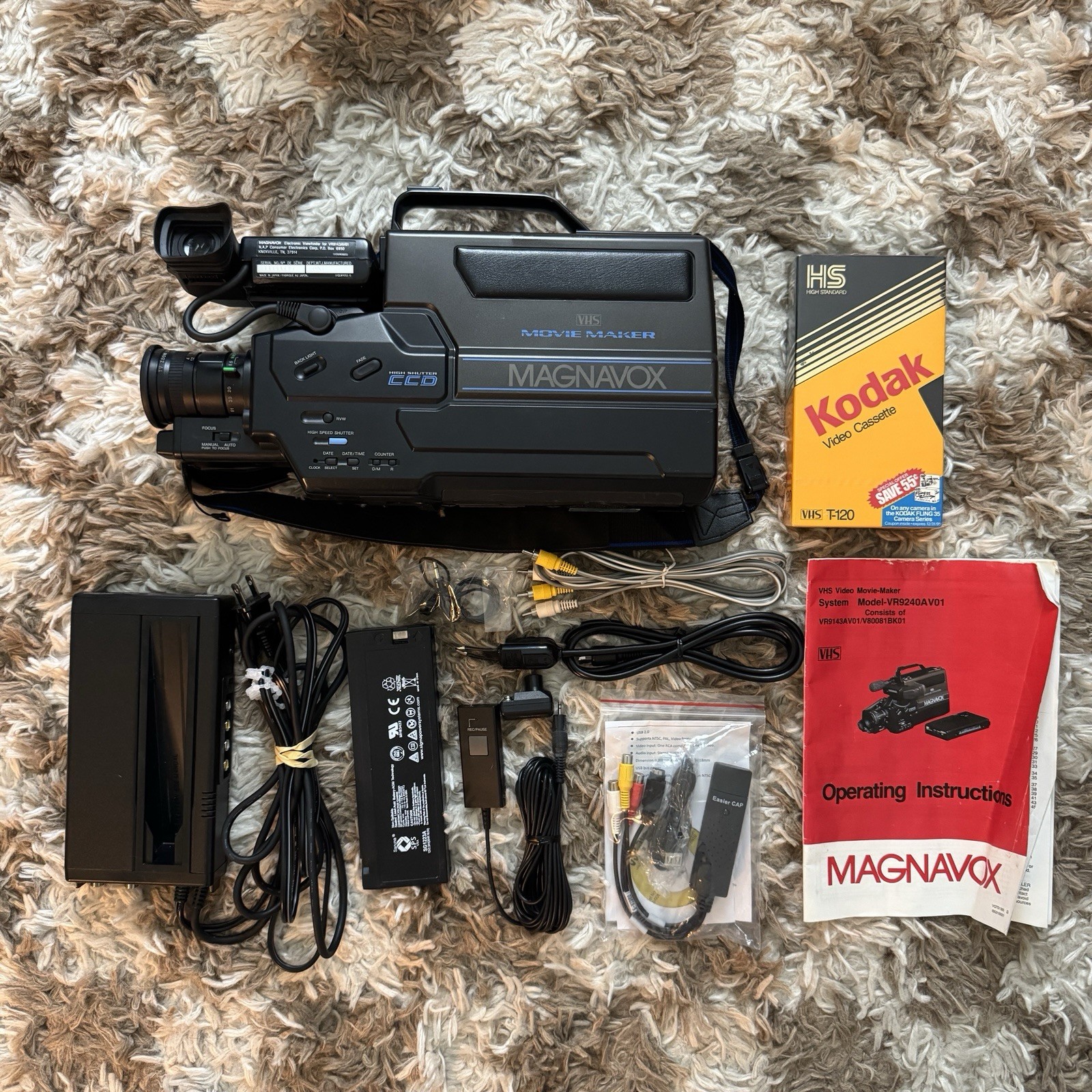 VTG Magnavox Movie Maker VHS Camcorder Kit - Ready to film and digitize