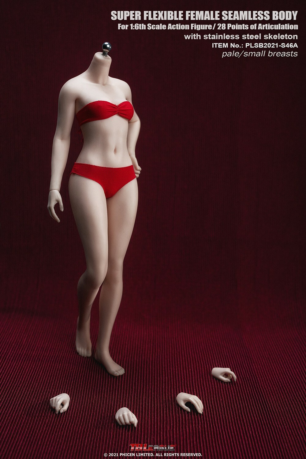 1/6 Seamless Female Body Action Figure Small Bust Tbleague Phicen Pale For 12in